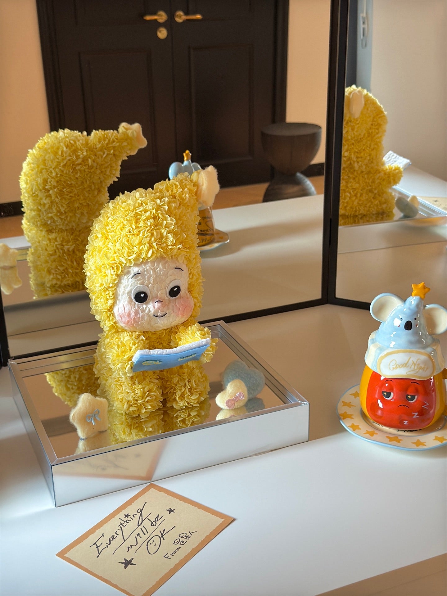 New preserved flower dolls star people ornaments everlasting flower hydrangea cute light luxury gift