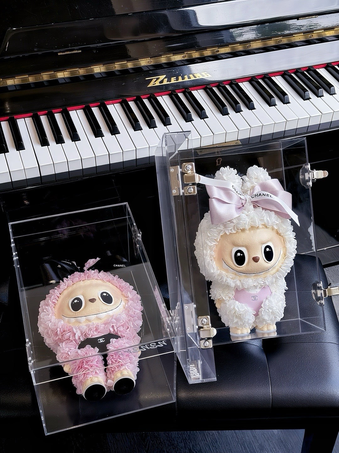 labubu doll preserved flower gift real flower gift box high-end light luxury birthday gift