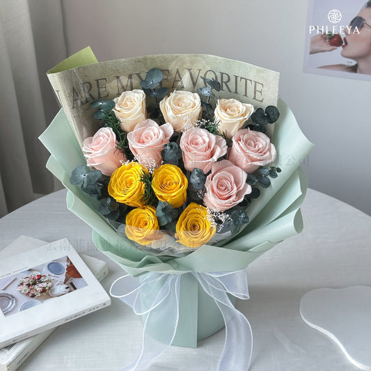 Eternal Roses - Teacher's Day Bouquet, Qixi Festival Gift, Preserved Flowers, High-End Preserved Flowers for Valentine's Day