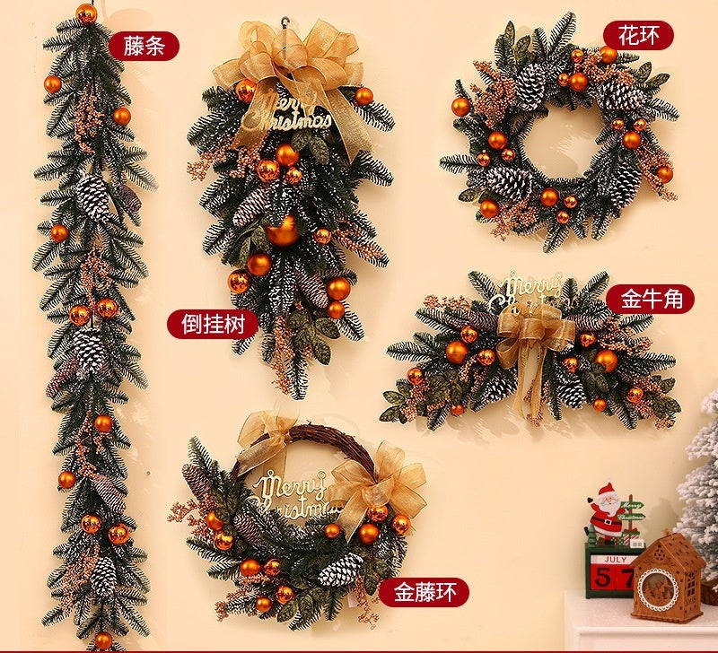 Holiday gifts, Christmas decorations, wreaths, rattan door ornaments, scene decorations, Christmas tree ornaments, hanging ornaments