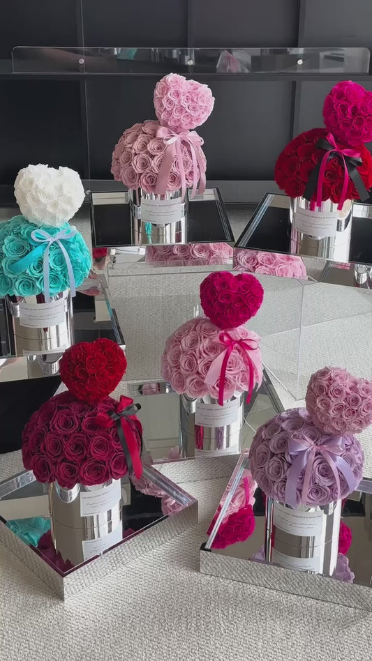 Handmade Everlasting Rose Hug Bucket - Preserved Flowers, Eternal Love Gift, Perfect for Girlfriend & Wife