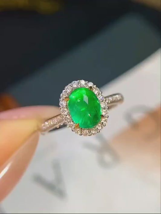 18k emerald ring